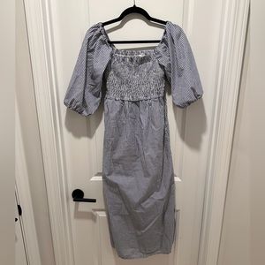 Blue & White Striped Dress